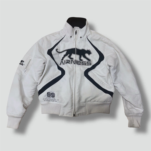 Airness streetwear white double layer fleece jacket