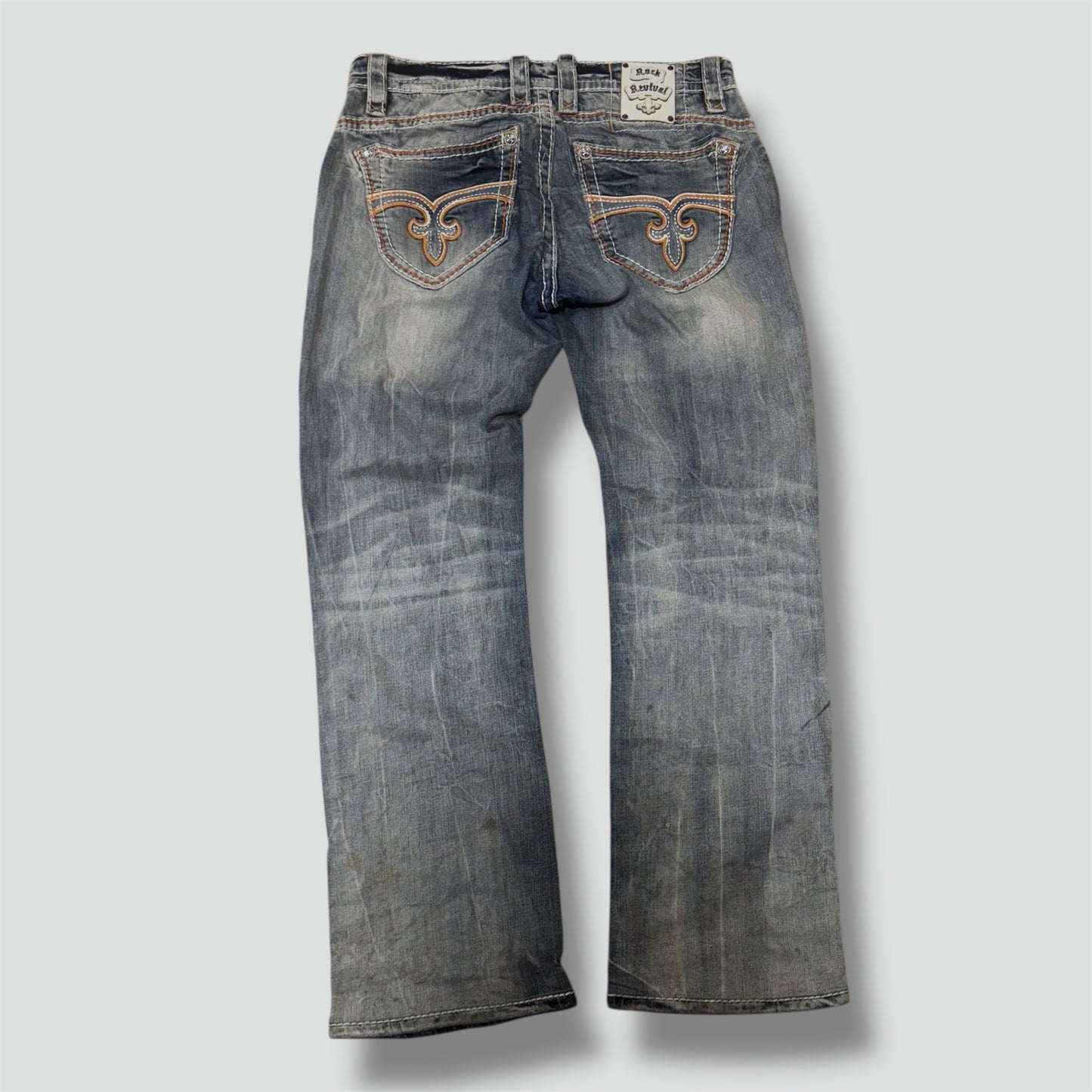 Rock Revival y2k vintage ripped straight jeans