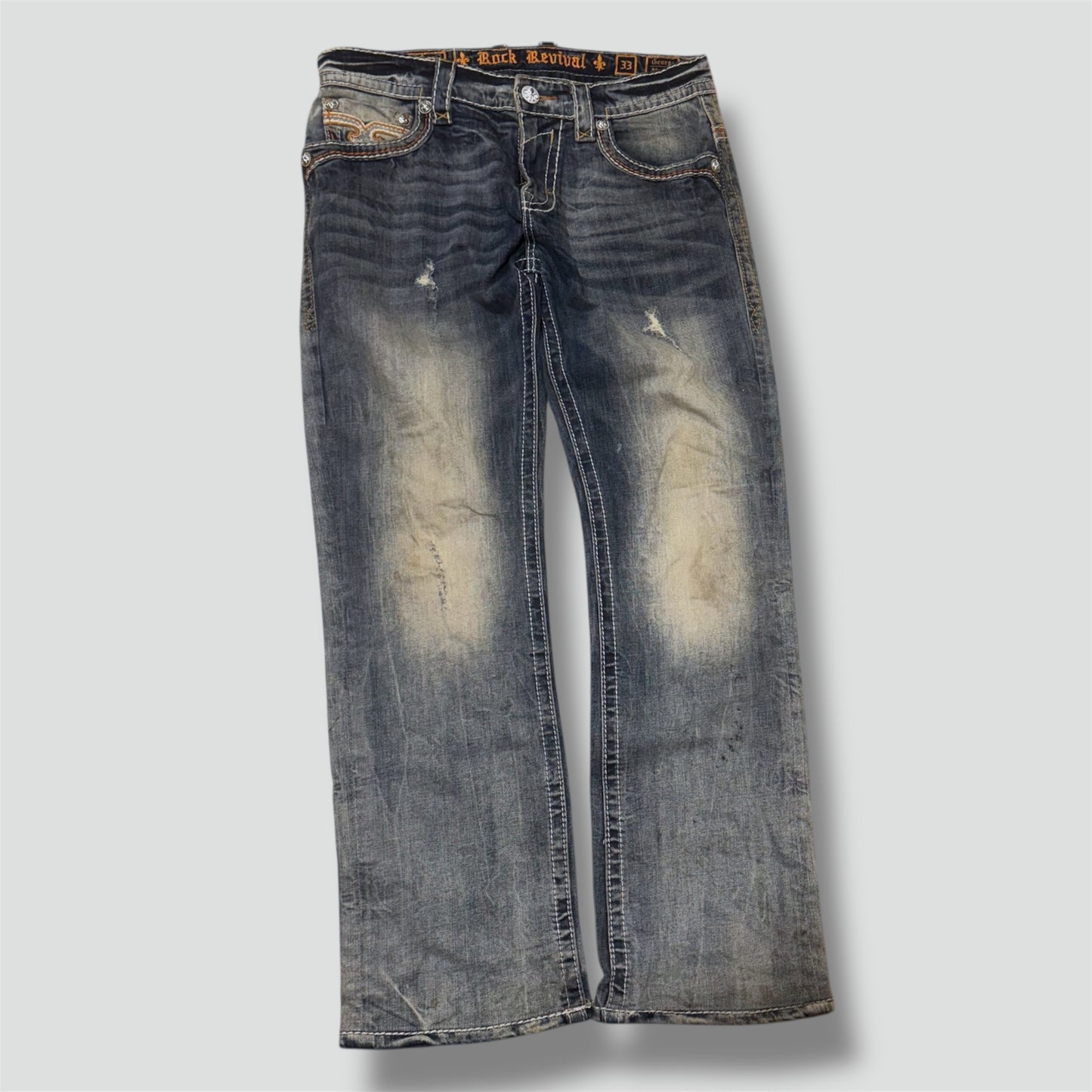 Rock Revival y2k vintage ripped straight jeans