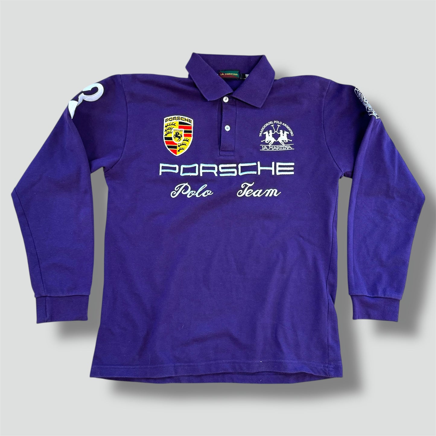 La Martina Porsche 2011 purple long sleeve polo shirt