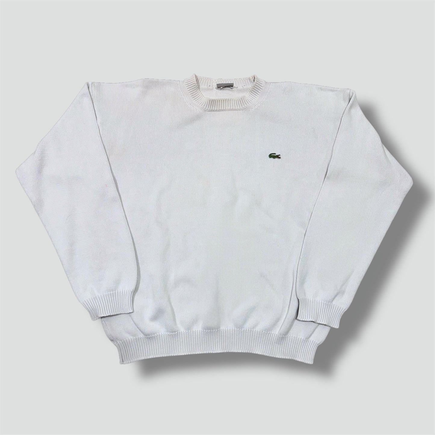 Lacoste vintage white knitted sweatshirt