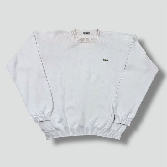 Lacoste vintage white knitted sweatshirt