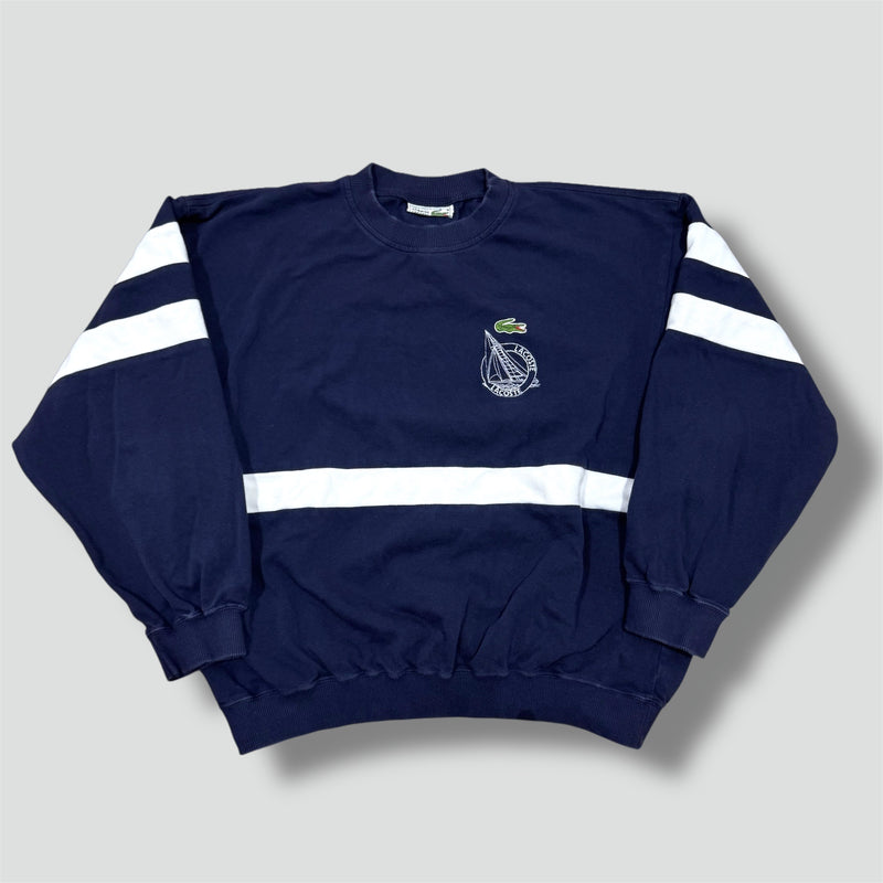 Sourced limited accessories and clothes Lacoste Sailing vintage navy blue sweater – Secondhand Streetwear