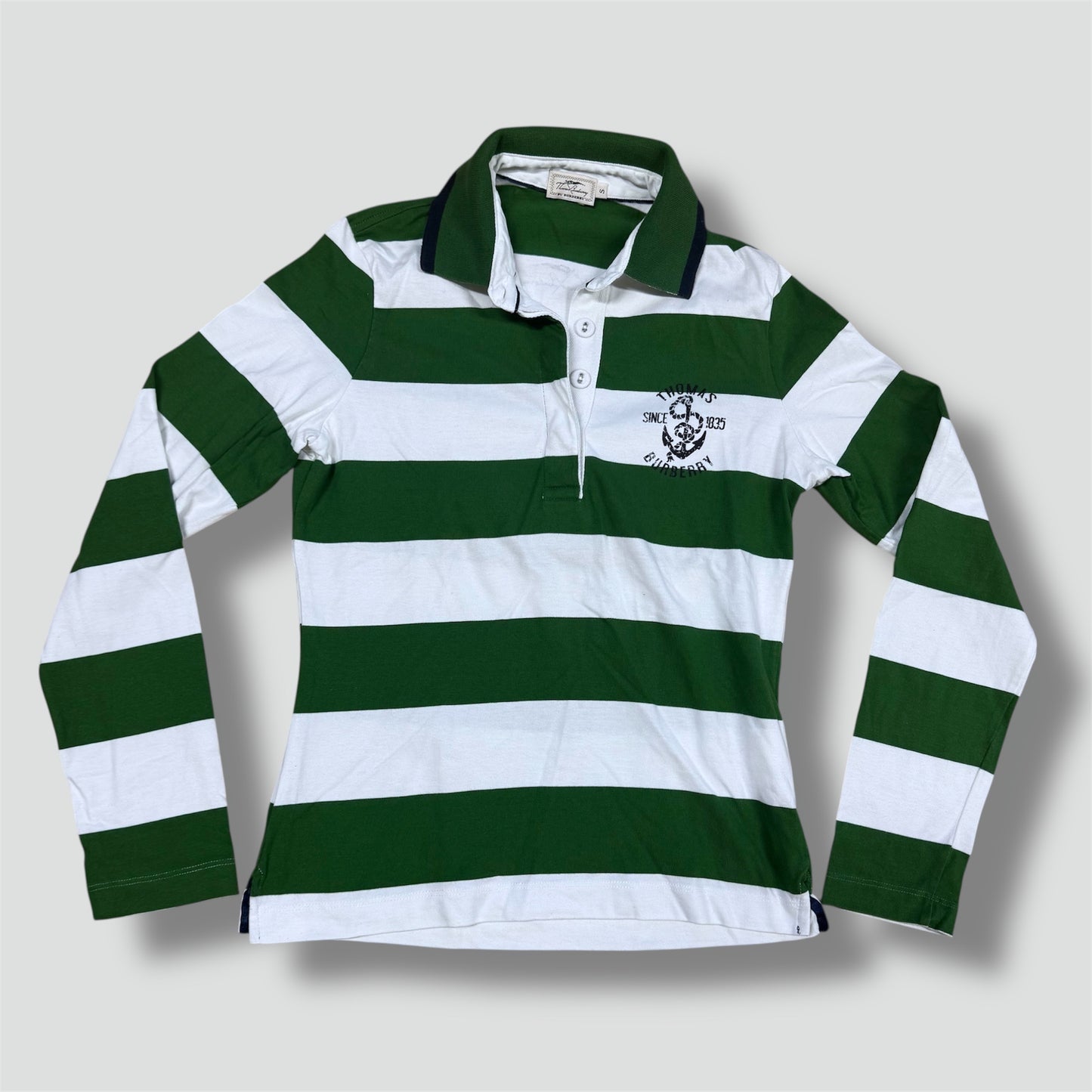 Thomas Burberry striped vintage women’s polo shirt