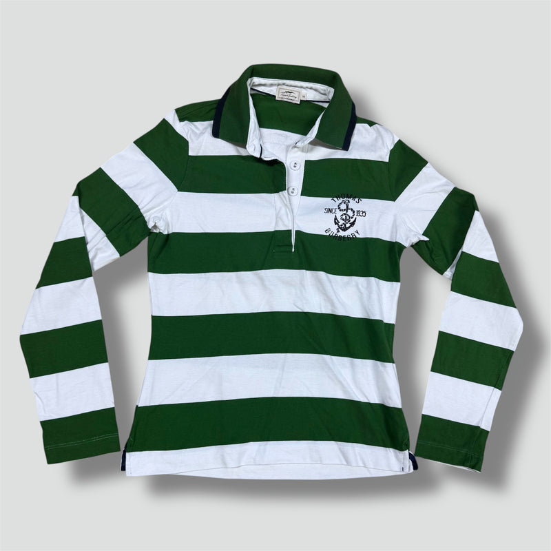 Sourced limited accessories and clothes Thomas Burberry striped vintage women’s polo shirt – Secondhand Streetwear