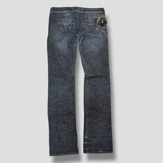 Miss Sixty floral y2k stone washed straight jeans