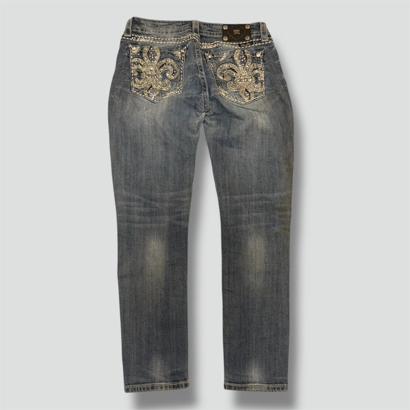 Sourced limited accessories and clothes Miss Me y2k rhinestones classic denim jeans – Secondhand Streetwear