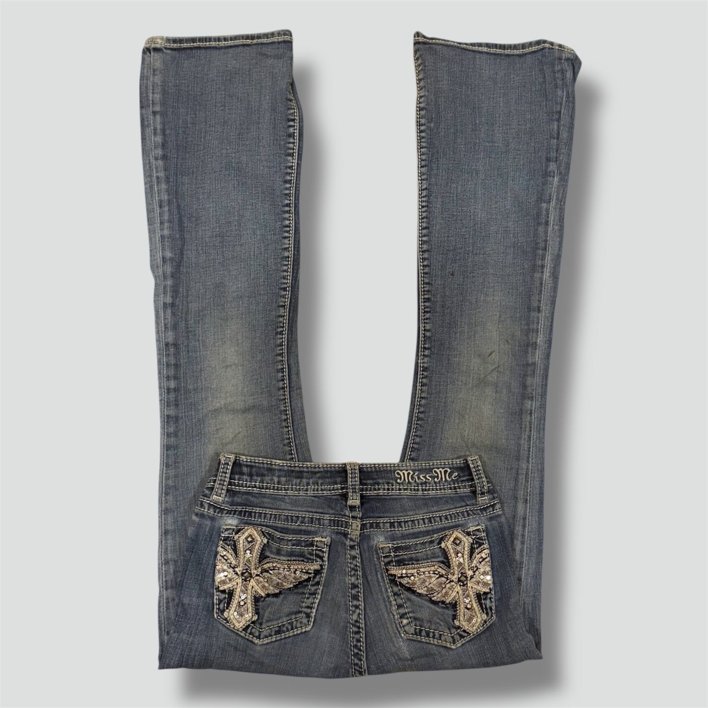 Miss Me y2k rhinestones wide leg jeans