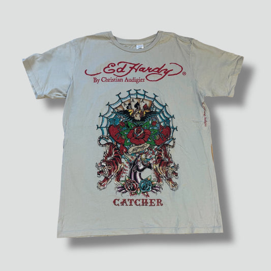 Ed Hardy y2k Aces Cather rhinestones tee