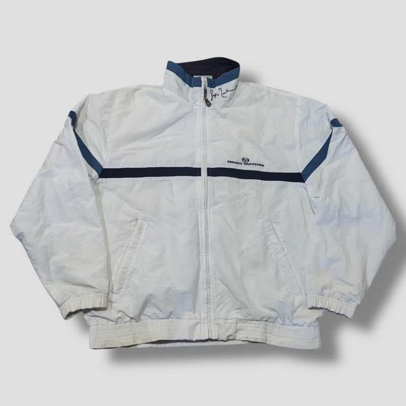 Sourced limited accessories and clothes Sergio Tacchini vintage white track jacket – Secondhand Streetwear