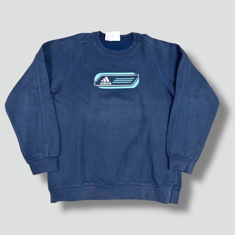 Sourced limited accessories and clothes Adidas 00s streetwear blue sweatshirt – Secondhand Streetwear