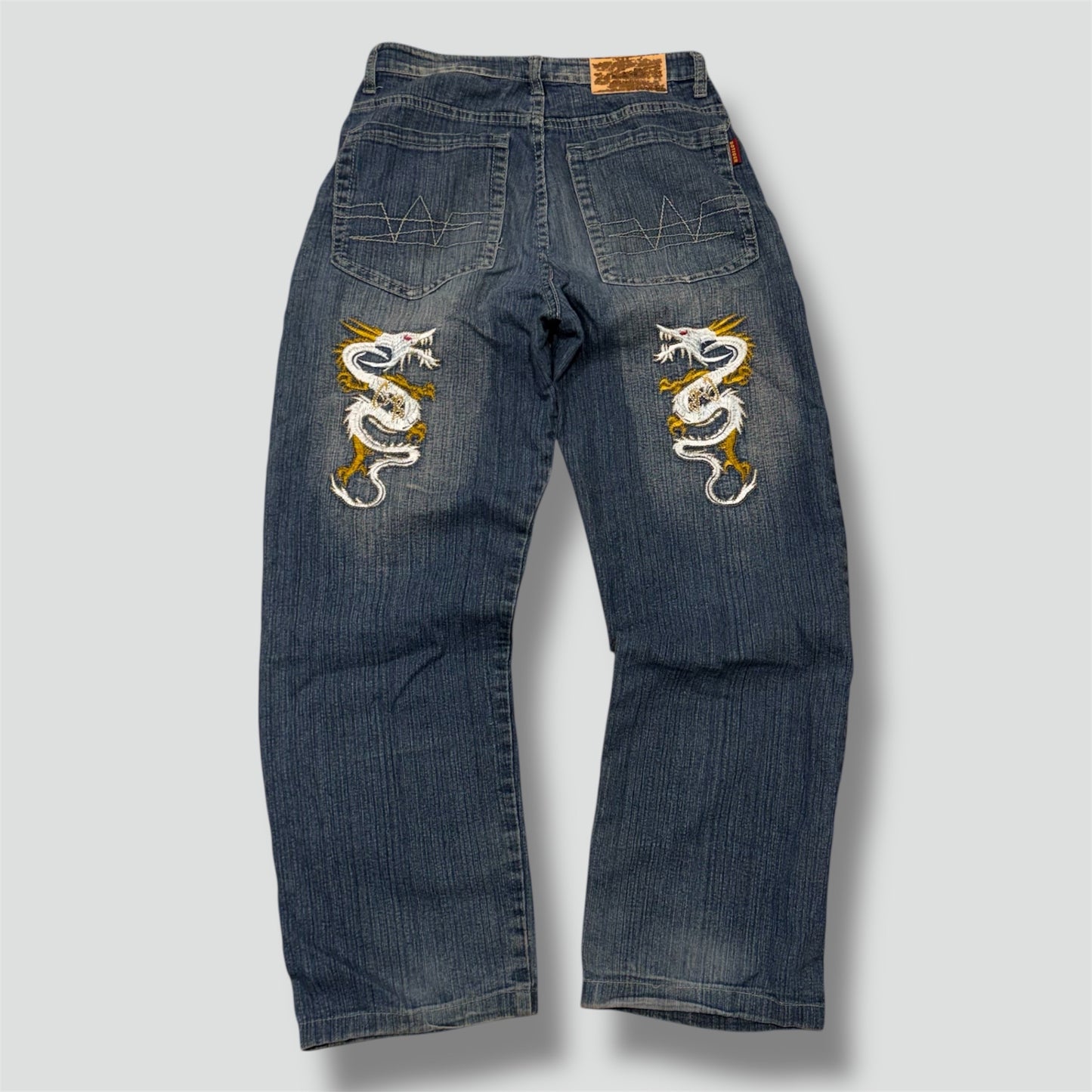 Japanese vintage dragon baggy jeans