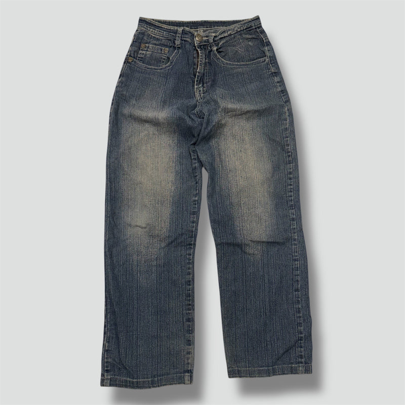 Detailansicht: Sourced limited accessories and clothes Japanese vintage dragon baggy jeans – Logo, Nähte oder Material