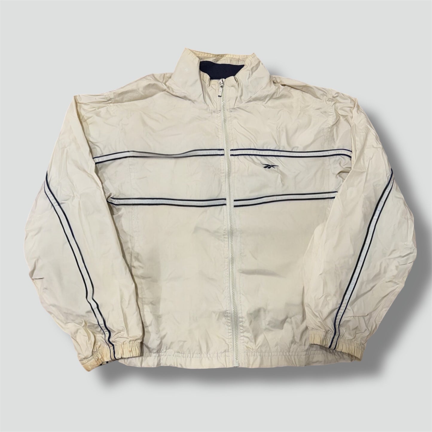 Reebok vintage cream womens track jacket