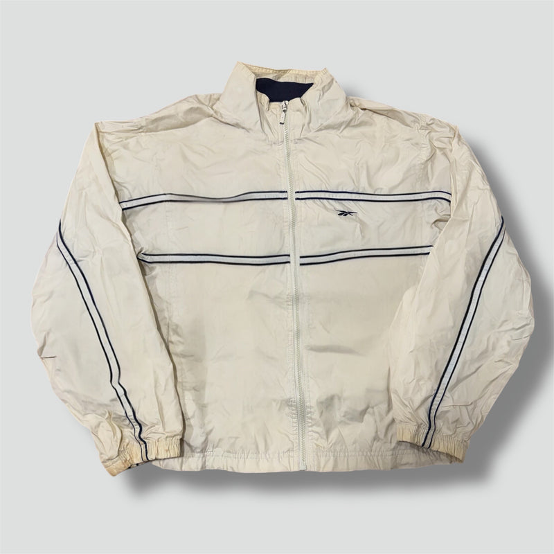 Sourced limited accessories and clothes Reebok vintage cream womens track jacket – Secondhand Streetwear