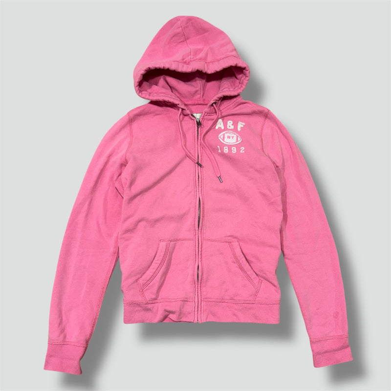 Sourced limited accessories and clothes Abercrombie and Fitch pink zip-up hoodie – Secondhand Streetwear