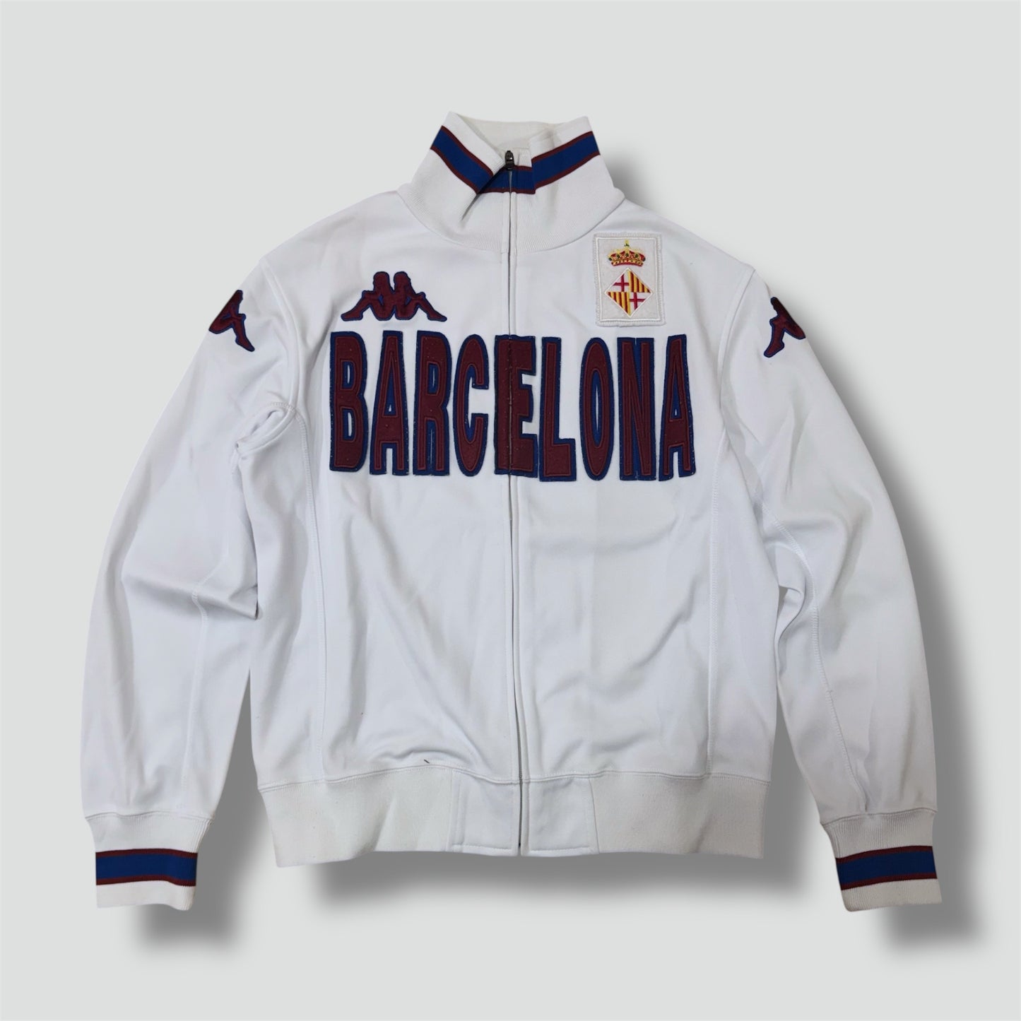 Kappa Barcelona white streetwear track jacket