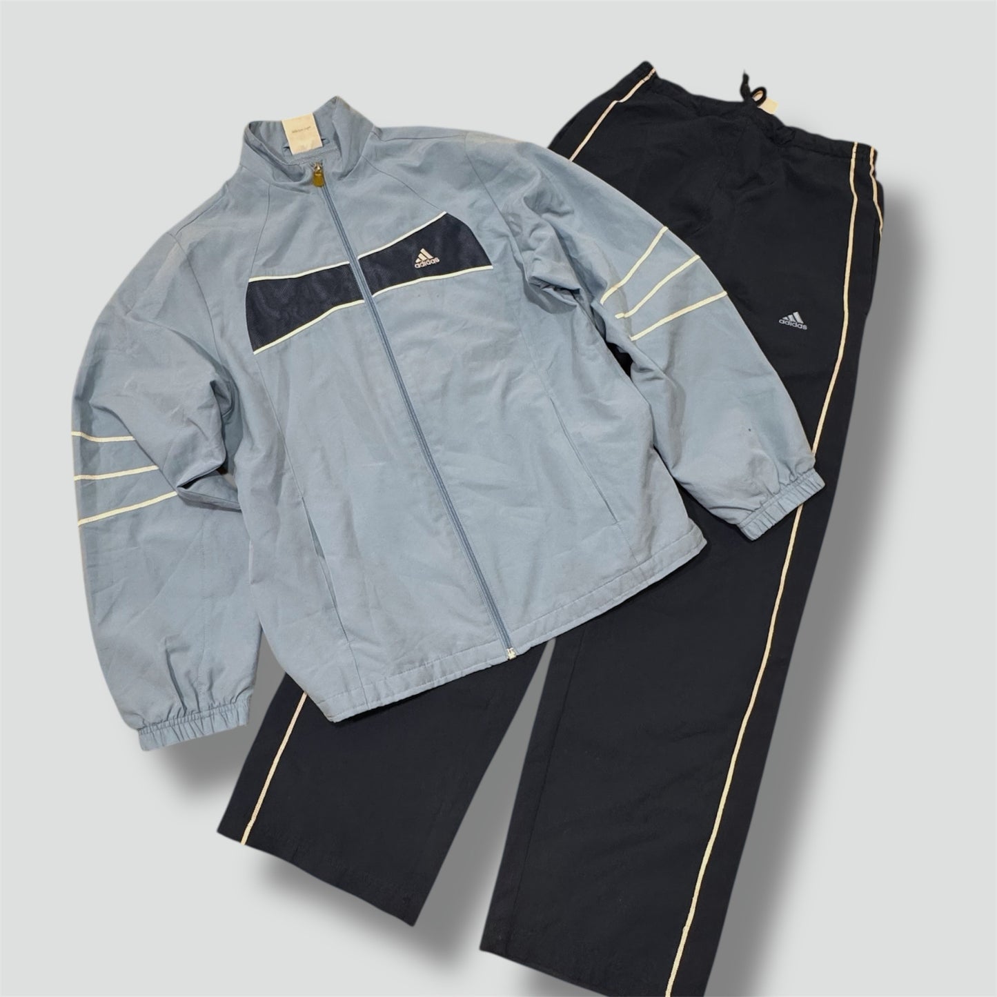 Adidas vintage blue track set (jacket & pants)