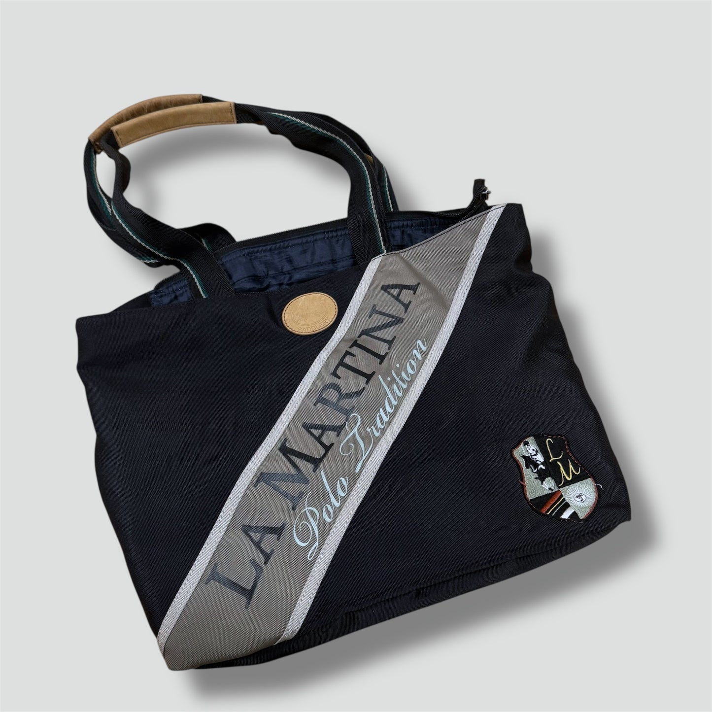 La Martina Saddlery black handbag