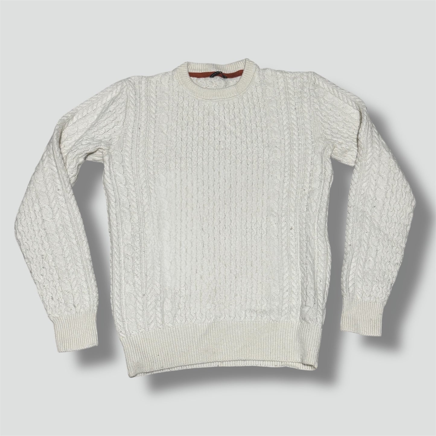 Guess knitted white crewneck sweatshirt