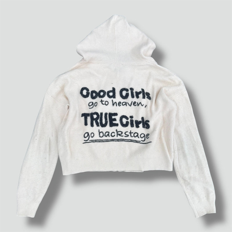 Sourced limited accessories and clothes True Religion “True Girls go backstage” cropped hoodie – Secondhand Streetwear