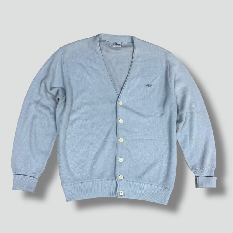 Sourced limited accessories and clothes Lacoste vintage grey knitted cardigan – Secondhand Streetwear