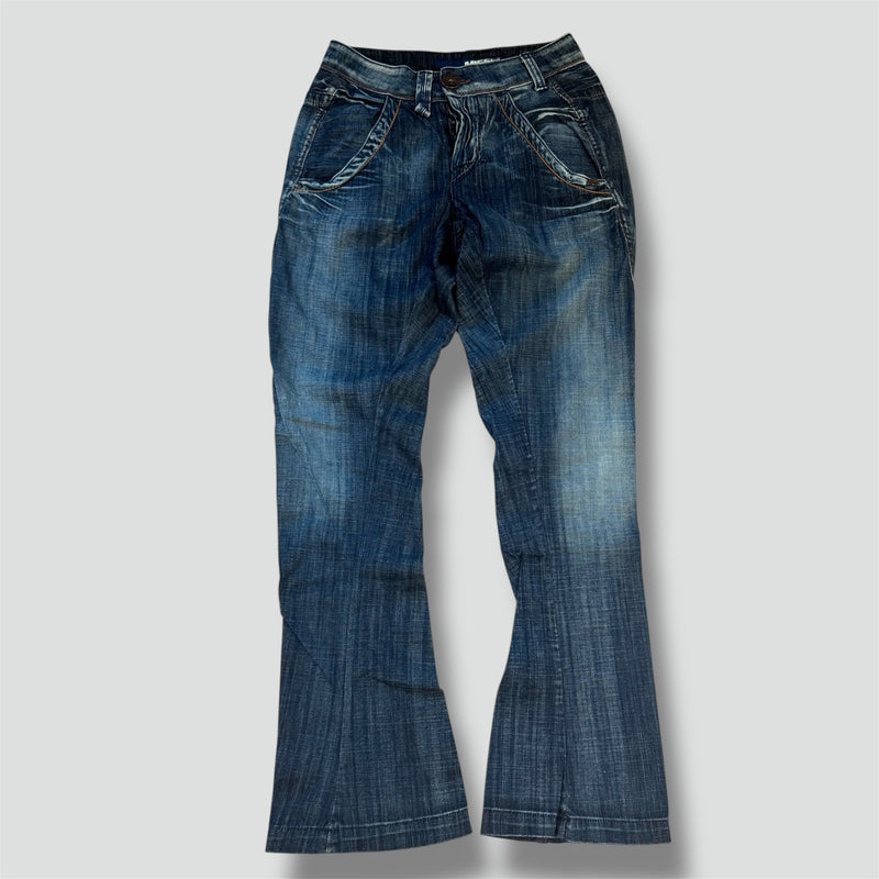 Sourced limited accessories and clothes Miss Sixty floral wide leg stone washed jeans – Secondhand Streetwear