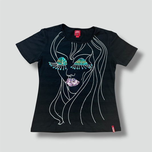 Miss Sixty glitter girl black T-shirt