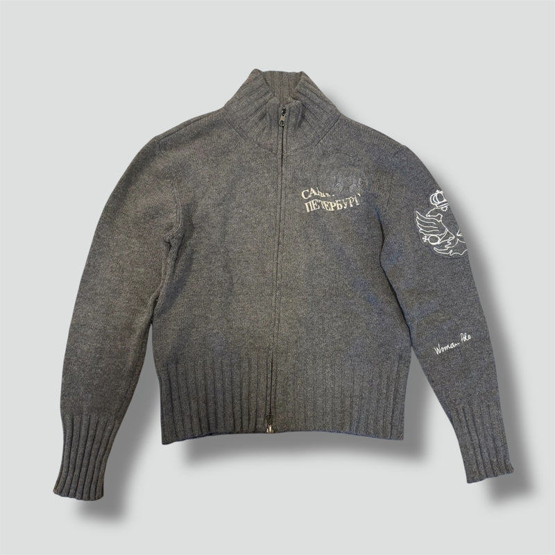 Sourced limited accessories and clothes La Martina Replica women’s polo grey wool zip-up – Secondhand Streetwear