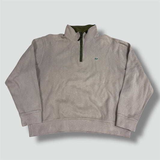 Lacoste vintage brown quarter zip