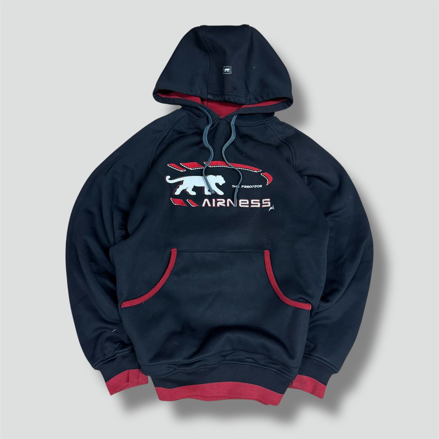 Airness 00s streetwear black hoodie