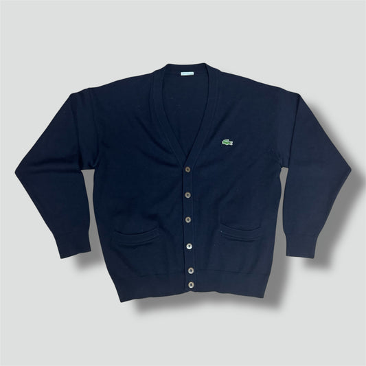 Lacoste vintage blue wool cardigan