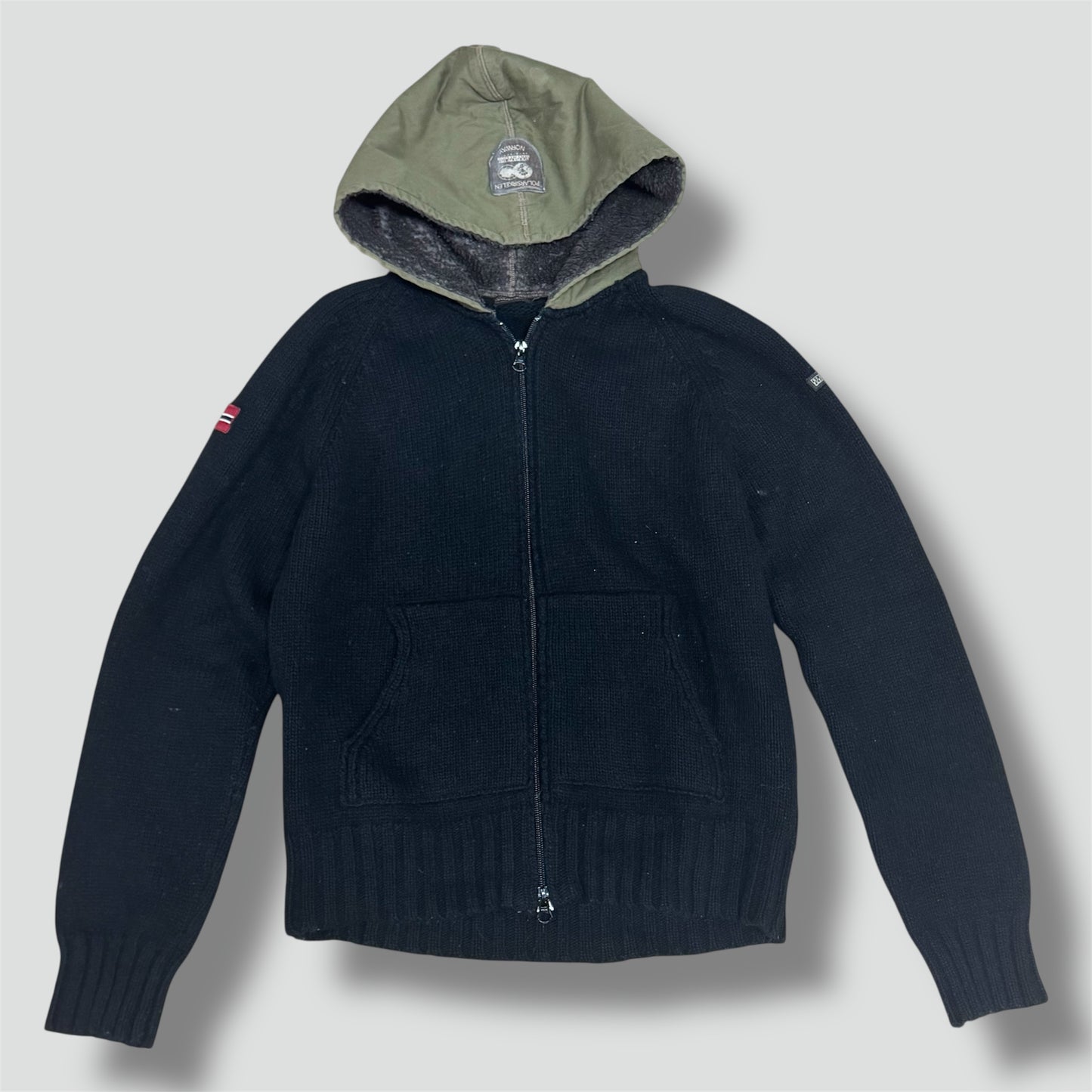 Napapijri vintage black zipped hoodie