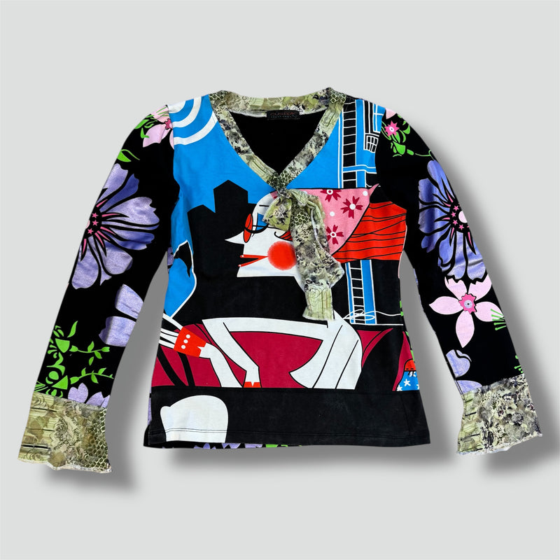 Sourced limited accessories and clothes Custo Barcelona Elegance colourful Y2K long sleeve – Secondhand Streetwear