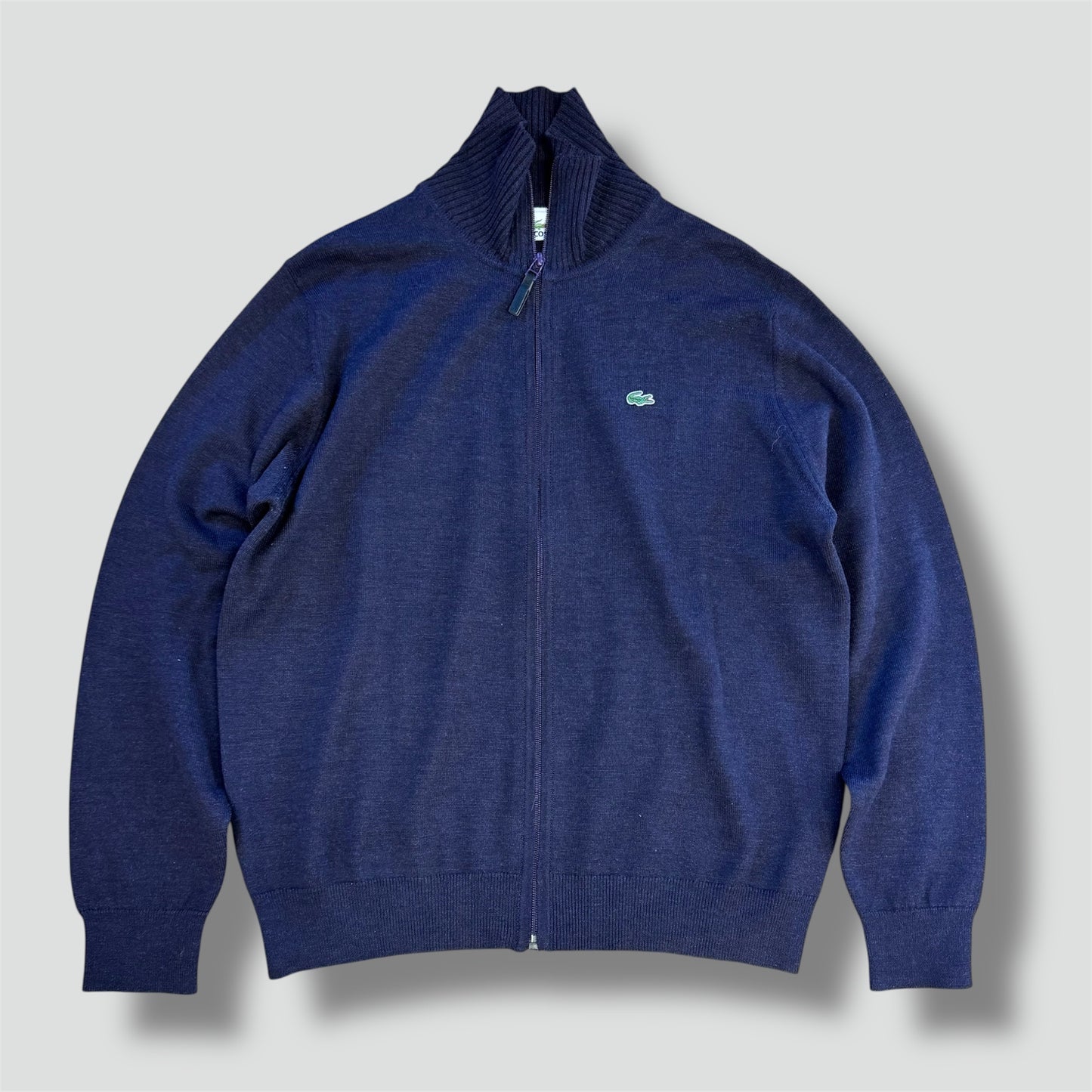 Lacoste vintage purple Woolmark zip-up