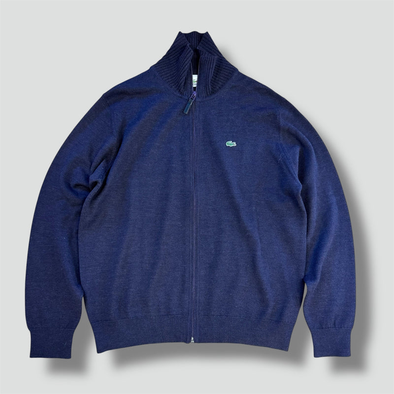 Sourced limited accessories and clothes Lacoste vintage purple Woolmark zip-up – Secondhand Streetwear