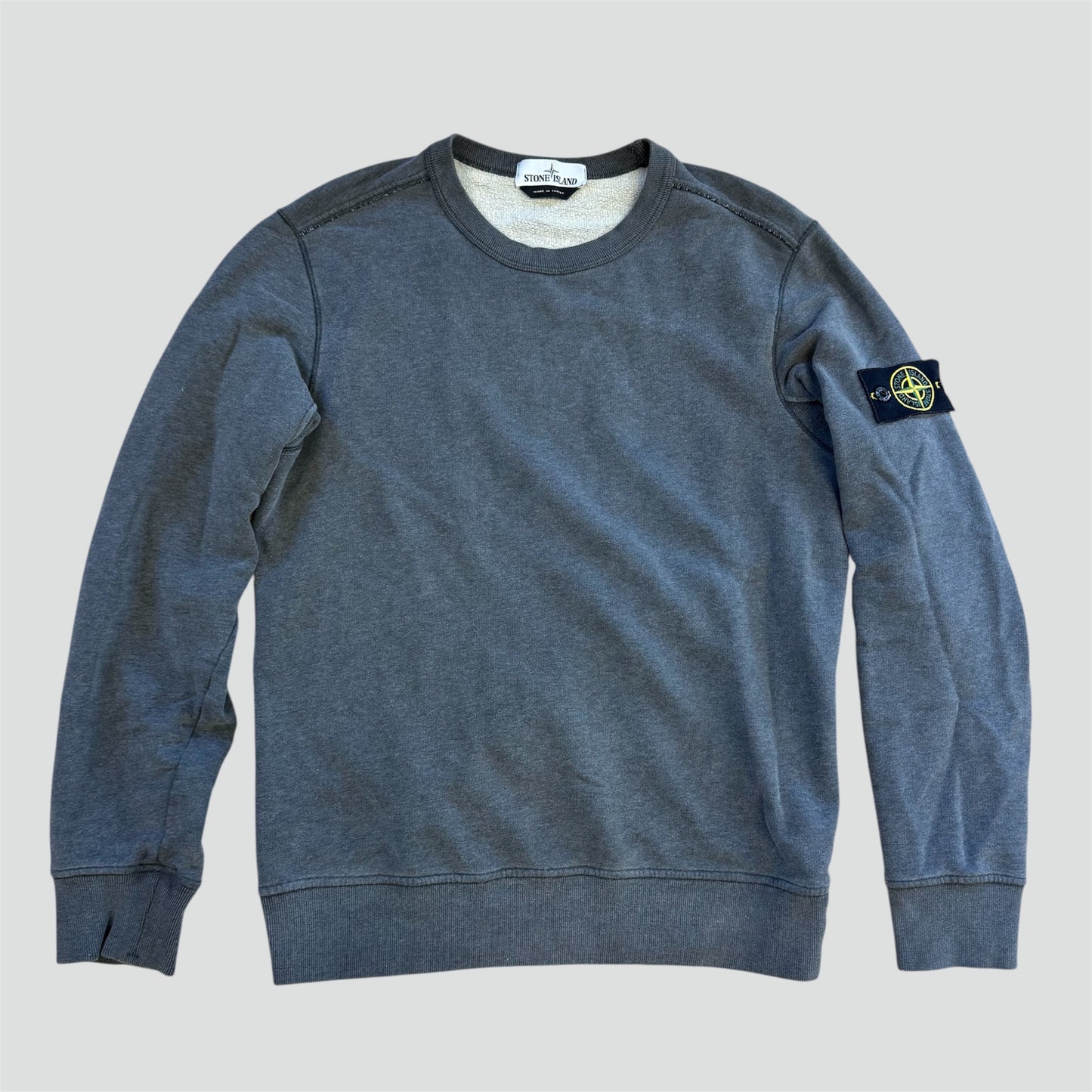 Stone Island classic grey crewneck sweat