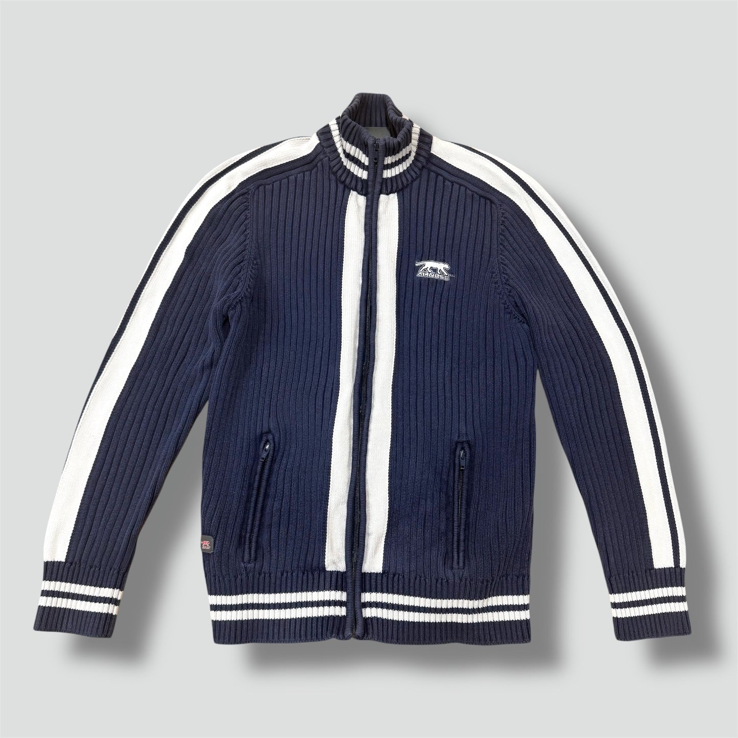 Vintage Airness navy blue knitted jacket