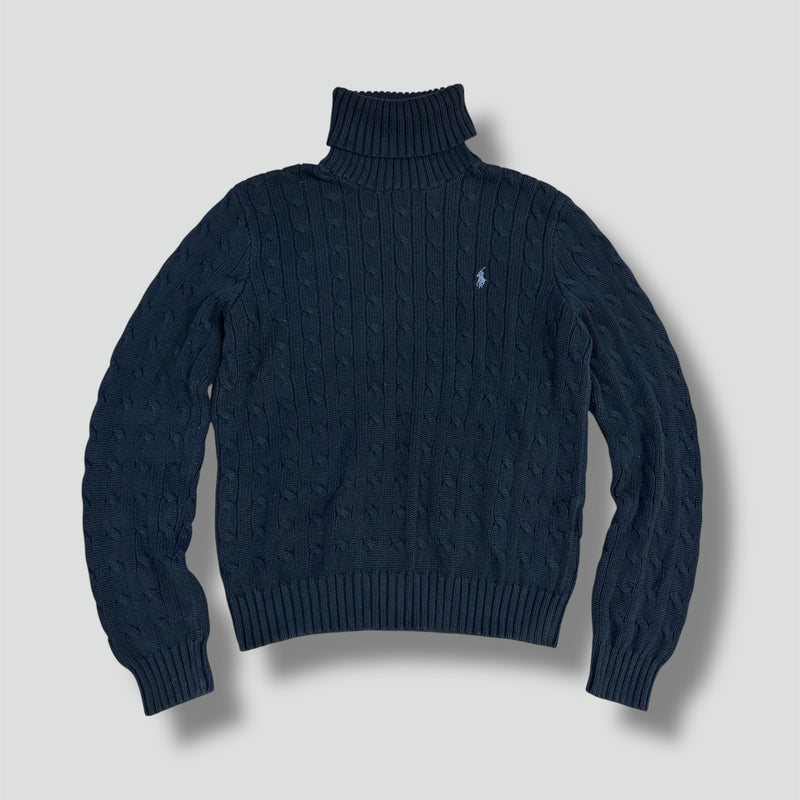 Sourced limited accessories and clothes Polo Ralph Lauren Sport black turtleneck knitted sweater – Secondhand Streetwear