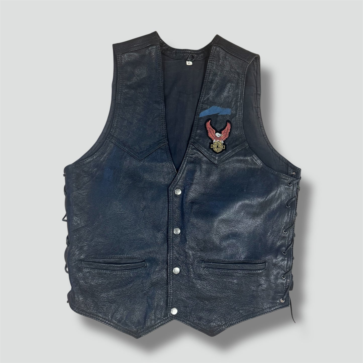 Motor Ride Free Bikers USA vintage leather vest