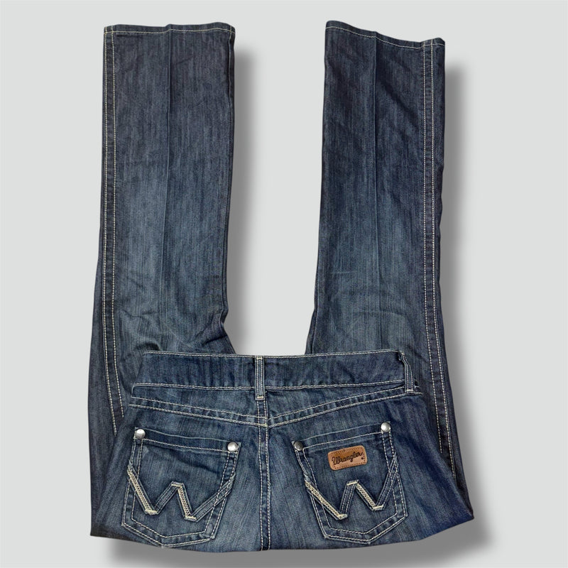 Detailansicht: Sourced limited accessories and clothes Wrangler Y2K wide leg vintage jeans – Logo, Nähte oder Material