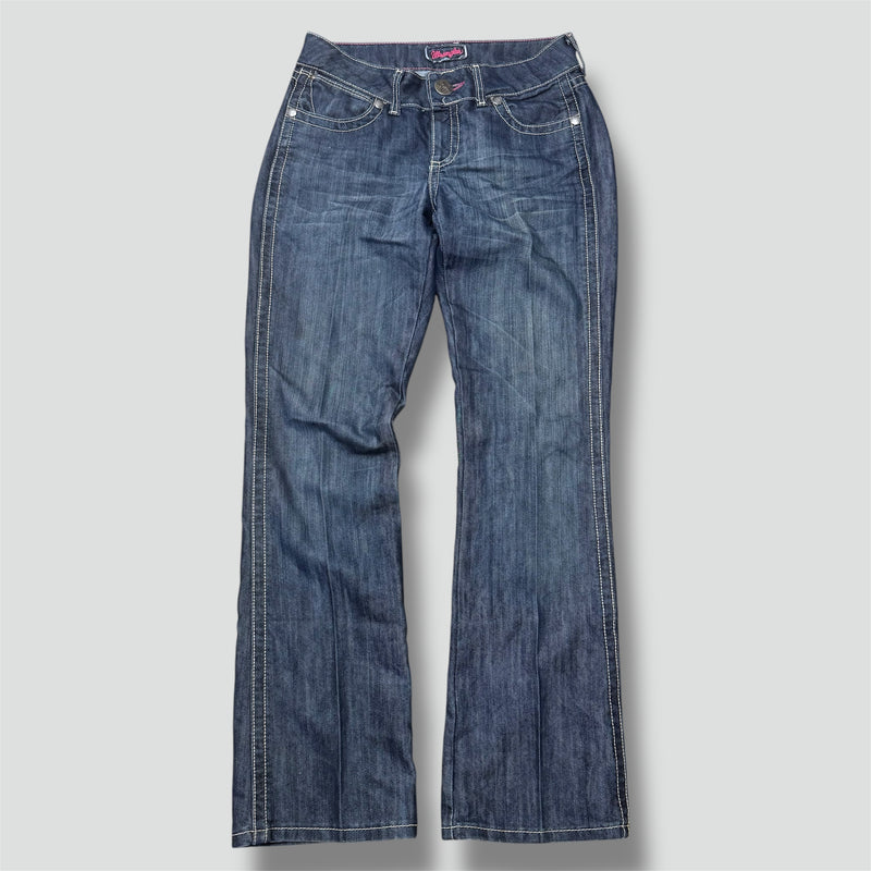 Detailansicht: Sourced limited accessories and clothes Wrangler Y2K wide leg vintage jeans – Logo, Nähte oder Material