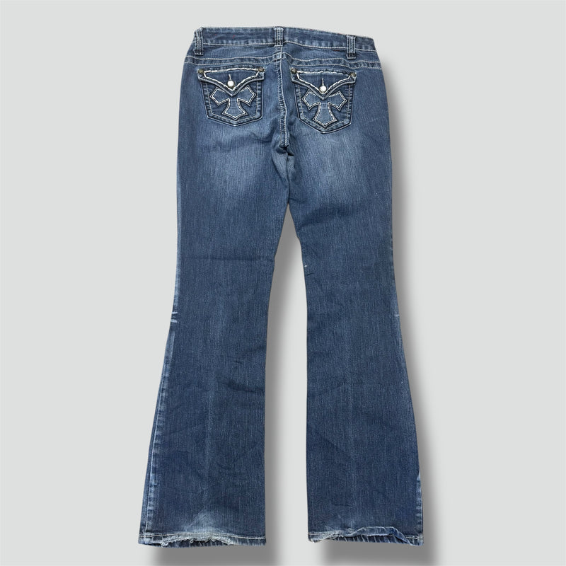 Sourced limited accessories and clothes Zanadi retro Y2K wide leg jeans – Secondhand Streetwear