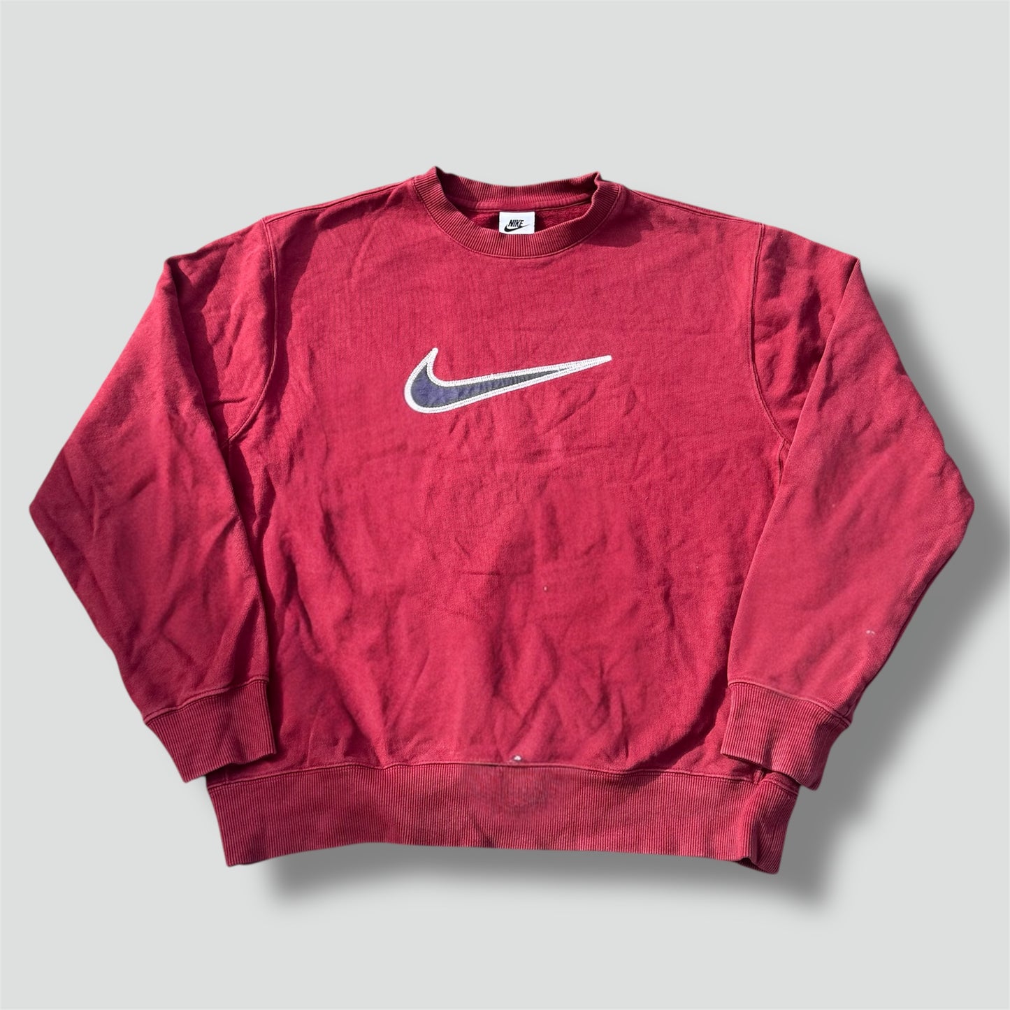Nike vintage 90s red swoosh sweatshirt