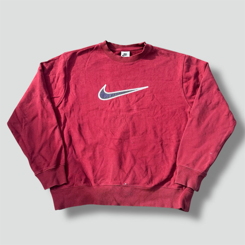 Sourced limited accessories and clothes Nike vintage 90s red swoosh sweatshirt – Secondhand Streetwear
