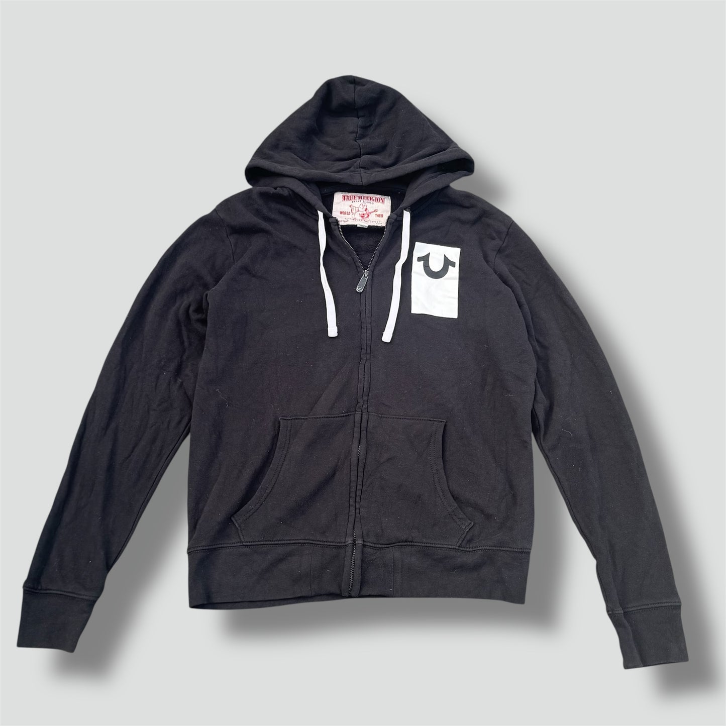 True Religion black streetwear zip hoodie