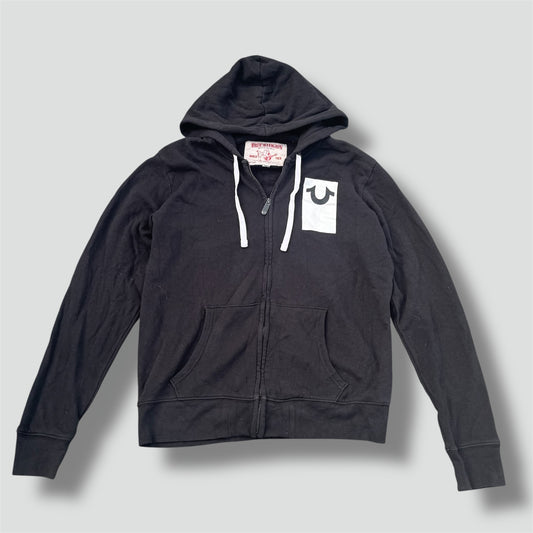 True Religion black streetwear zip hoodie