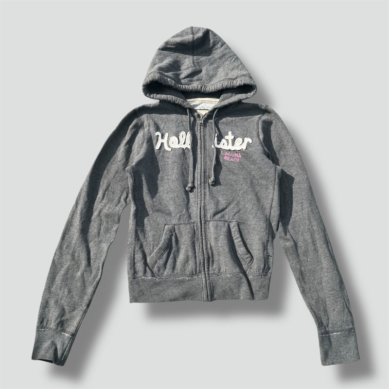 Sourced limited accessories and clothes Hollister Laguna Beach Y2K grey hoodie – Secondhand Streetwear