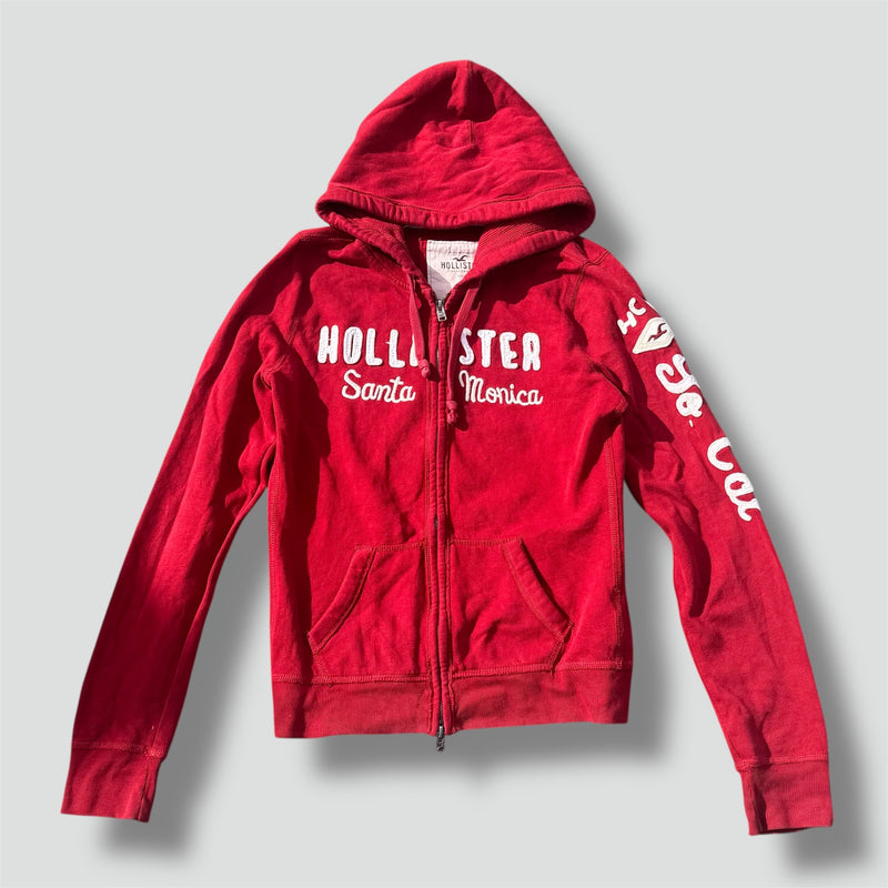 Sourced limited accessories and clothes Hollister Santa Monica red Y2K hoodie – Secondhand Streetwear