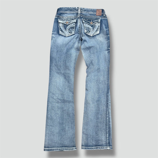Ariya Japanese Y2K wide leg low waist jeans